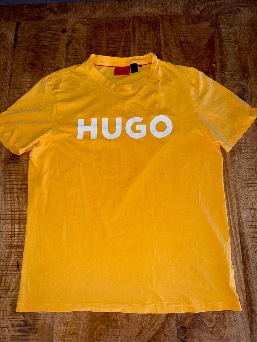 HUGO Bright Yellow Logo Tee - Kids